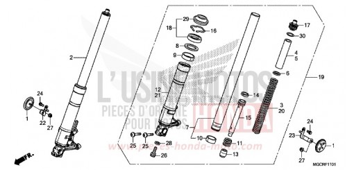 GABEL, VORNE (CB1100NA/NAD) CB1100NAJ de 2018